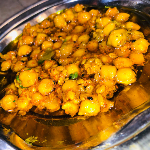 Chane ka achar oil (Chickpea pickle)