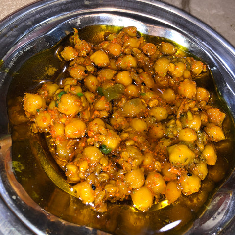 Chane ka achar oil (Chickpea pickle)